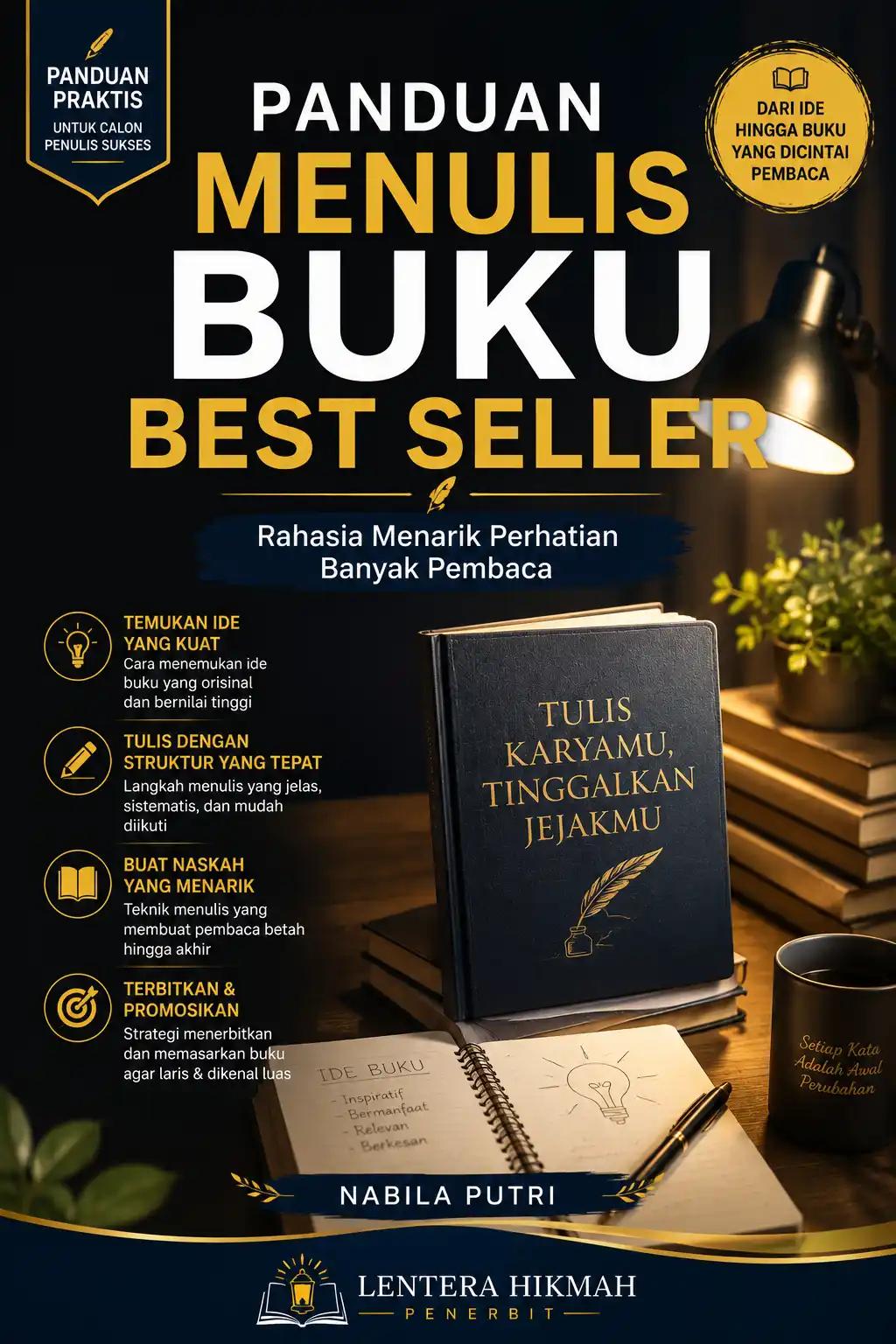 PANDUAN MENULIS BUKU BEST SELLER - Rahasia Menarik Perhatian Banyak Pembaca