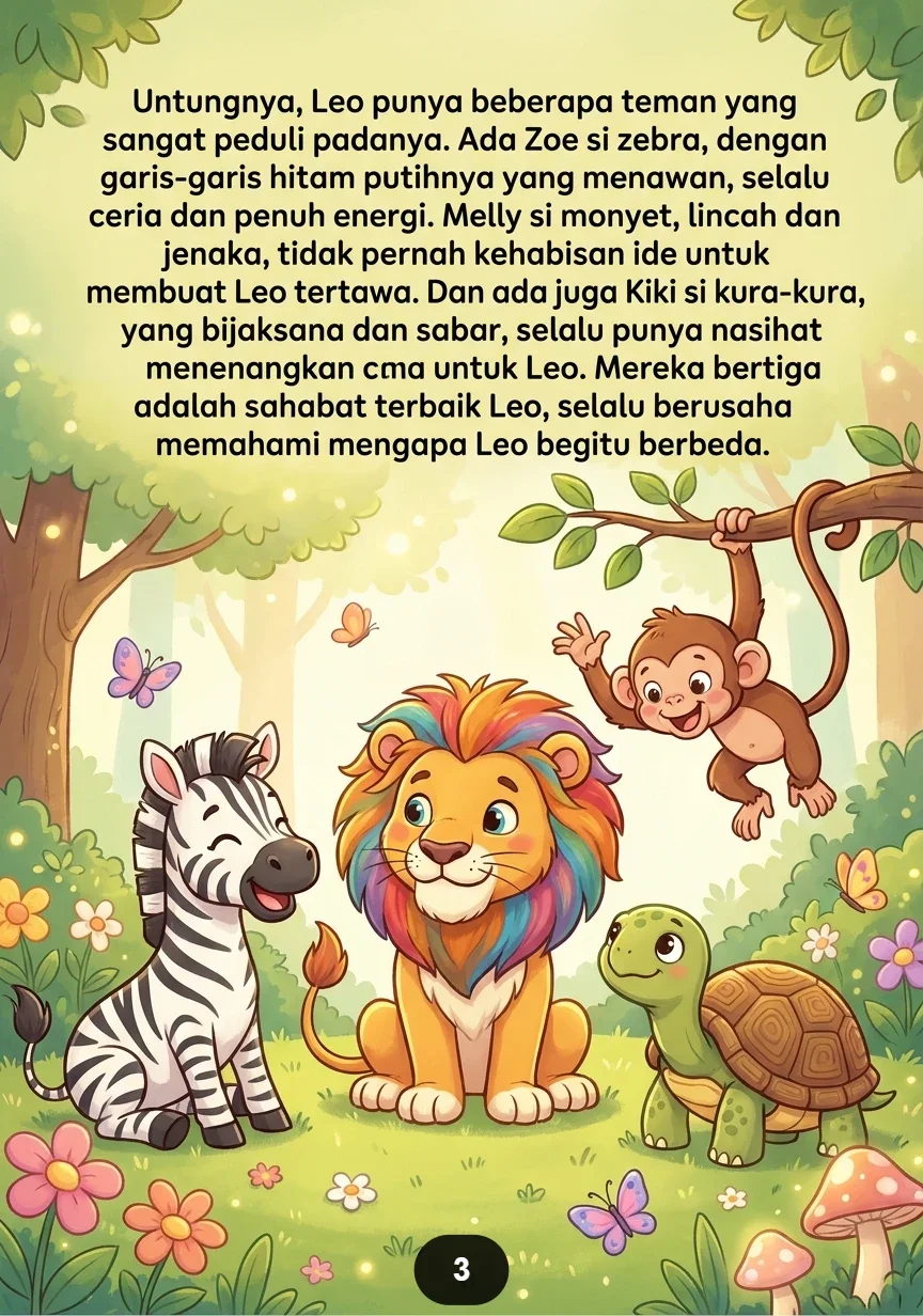 SI SINGA PEMALU DARI SABANA Belajar Percaya Diri Bersama Teman preview 3