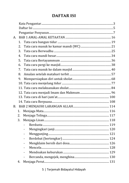 Terjemah Kitab Bidayatul Hidayah Teks Arab - Indonesia preview 1