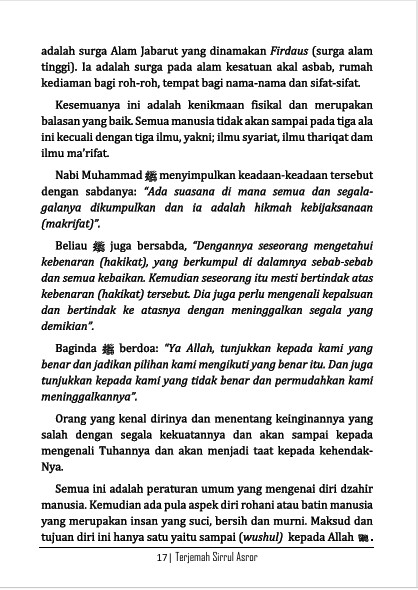 TERJEMAH KITAB SIRRUL ASROR BAHASA INDONESIA-Kitab Inti Rahasia Kehidupan preview 2