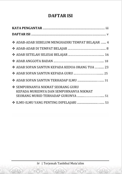 TERJEMAH KITAB TANBIHUL MUTA’ALLIM-Kiat Sukses Meraih Ilmu Manfaat & Berkah preview 1
