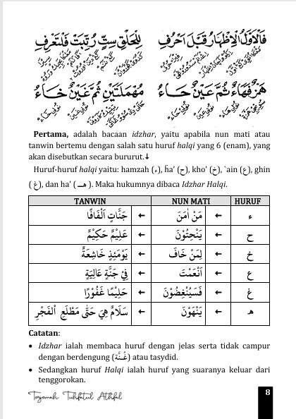 TERJEMAH KITAB TUHFATUL ATHFAL TEKS ARAB-JAWA PEGON-BAHASA INDONESIA-Syaikh Sulaiman bin Husain bin Muhammad preview 3